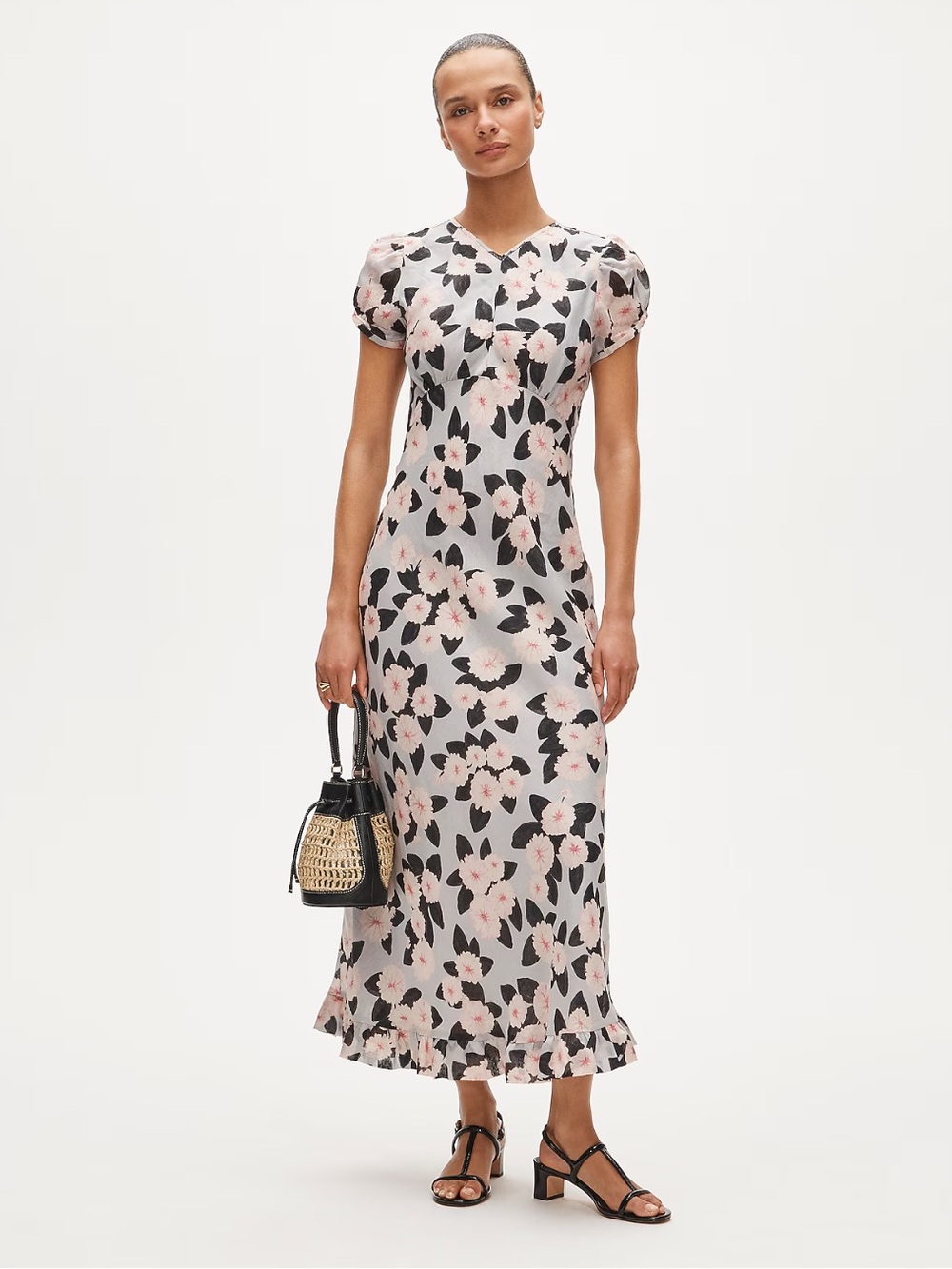 J. Crew Ruffle-hem midi dress NEW